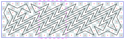 Closed solution on an 8 by 27 board