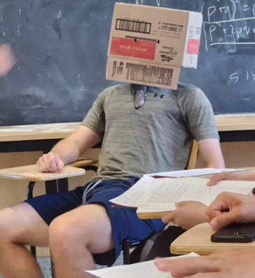 A student thinking inside the box